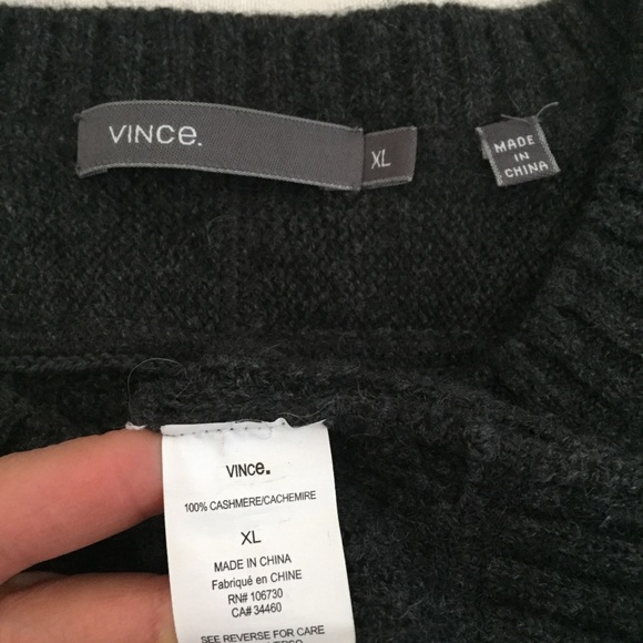 Vince gray crew neck cashmere sweater - Picture 8 of 10